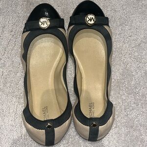 Michael Kors Flats Size 8 with Gold MK Plates